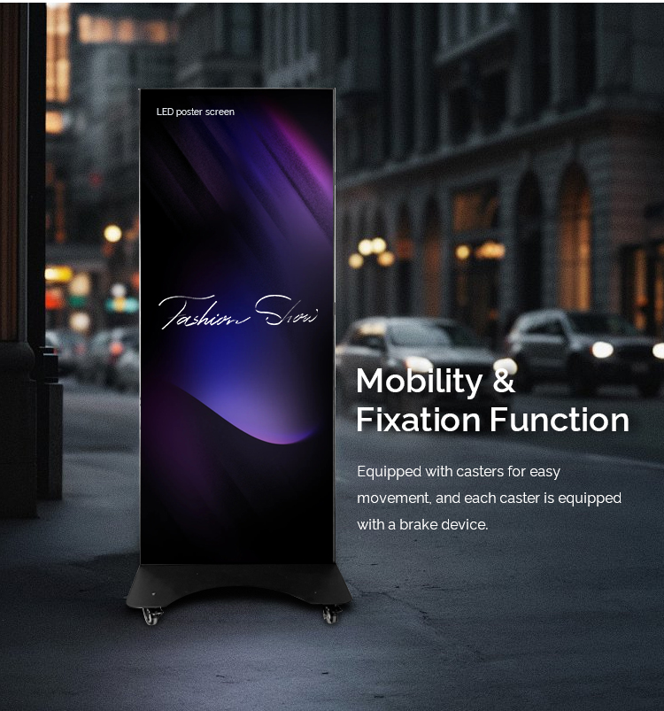Factory Customized High Resolution LED Commercial Advertising Display Screen LED Poster Screen