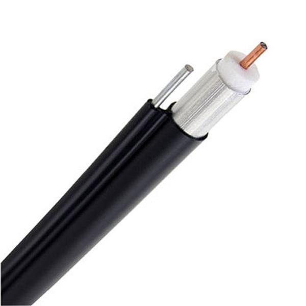 QR500M Weld AL Tube 75 Ohm Coax Cable CATV With Galvanized Steel Messenger Drop Wire