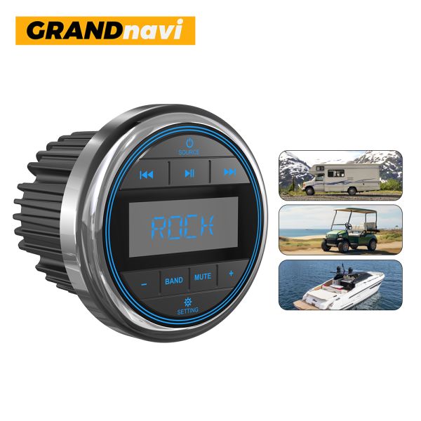 High-Power 4X50W Marine Stereo Radio Player for Outdoor Yacht Off-Road Vehicle Sightseeing Bus with USB & AUX