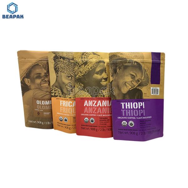 Tirette stratifiée sacs de café de papier d'emballage de 150 microns