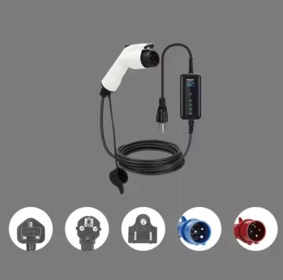 7KW 32A 1 Single Phase Electric Portable Charger Type 1 5M 10m Cable Electric Car Charger Wall Box Electric Car Charging Station CEE Plug