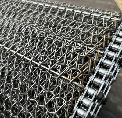 304 316 Stainless Steel Roller Chain Driven Conveyor Belt For Deepfry