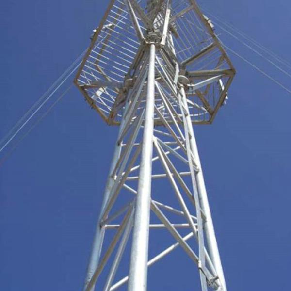 torre de rádio da G/M do aço Q235 de 50m autossuficiente para o parque