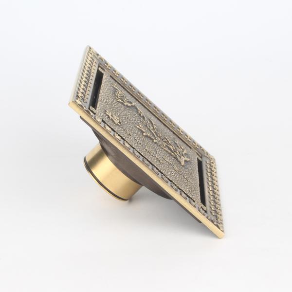 Modern 5-Inch Brass Bathroom Shower Drains Square Shower Floor Waste Drain with Basin Usage for Hotels