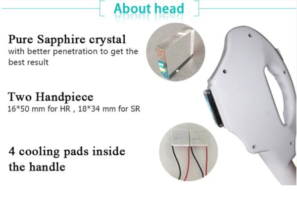 3 strong cooling system 3000W big spot size intense pulse light hair removal machine