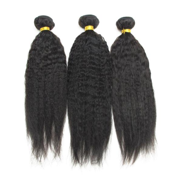 Kinky / Yaki Straight Style Brazilian Human Hair Bundles / Extensions