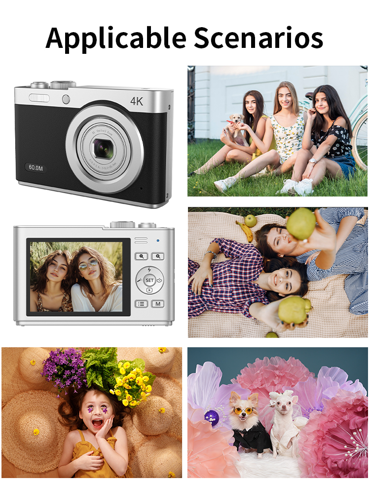 2026 Hot Sale 4K Video CMOS Digital Cameras 5X Optical Zoom 2.8 Inch IPS Screen with Auto Focus Anti-Shake Function Vlog Camera