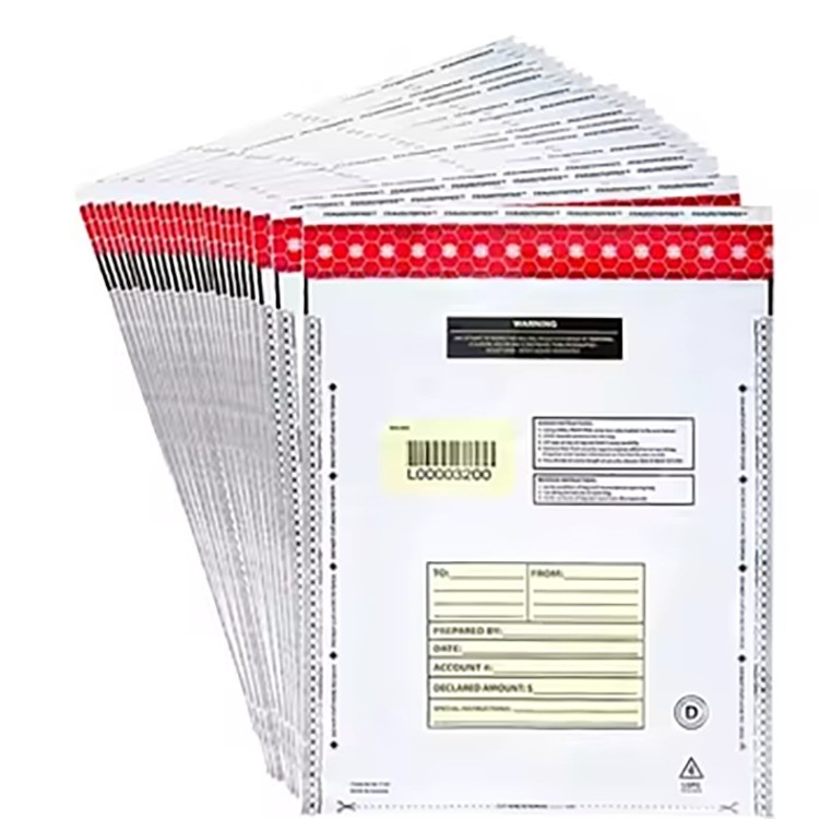 Hot Selling High Security Tamper Evident Bag with Serial Number Tracking for Cash Transport