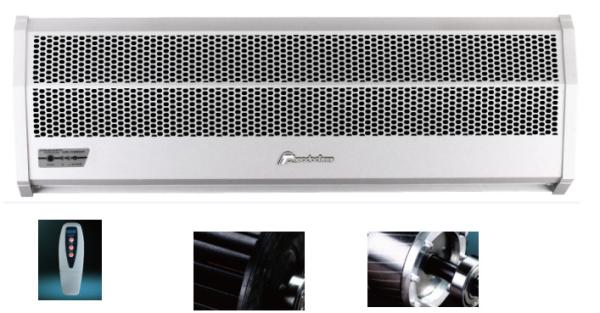 2024Factory Compact Overhead Door Air Curtains With PTC Electric Heater