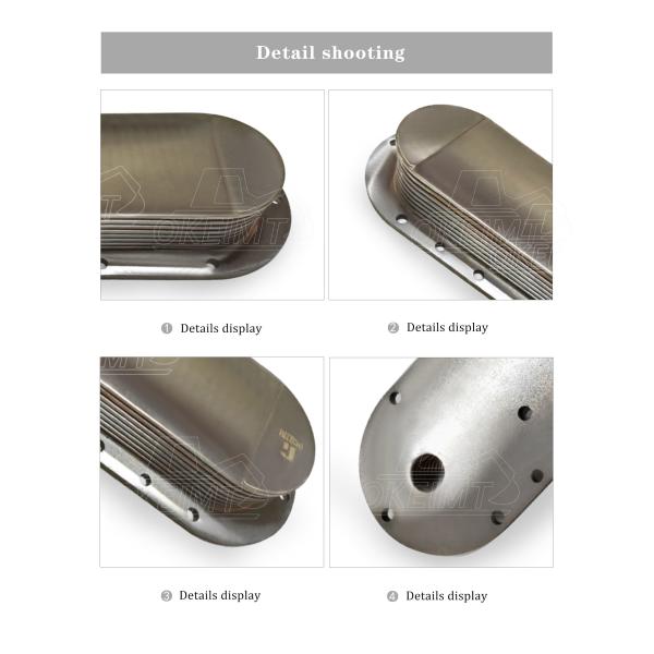 2130296000 Engine Oil Cooler Kobelco Nissan Oil Cooler Billet Aluminum
