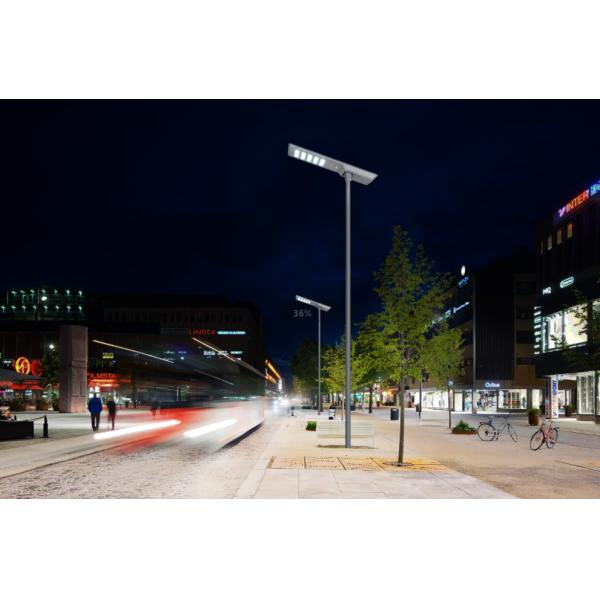 60W 90W 120W Solar LED integrado Street Light Die-cast Alumínio IP66 IK08 Sensor de movimento para lugares públicos e ruas