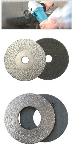 Vacuum Brazed Diamond Polishing Pads , Diamond Grinding Disc For Concrete Polishing