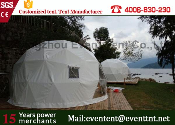 Fashion Clear Geodesic Dome Tent  Fire Ratardant With Hot Dip Galvanized Steel Pipes