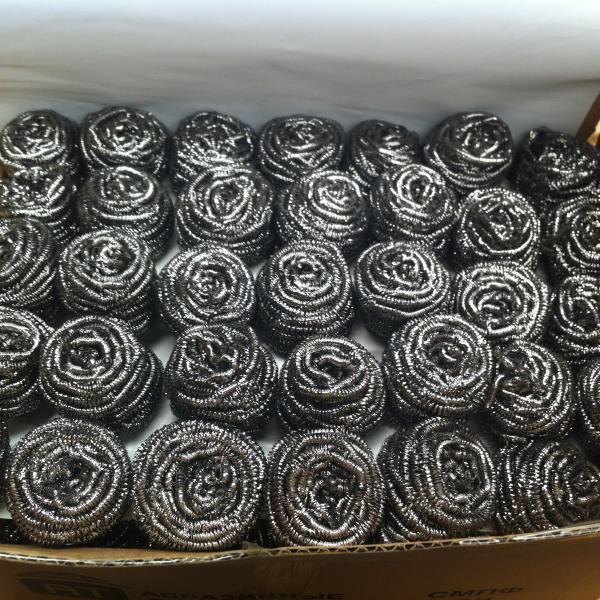 8x6cm 410 Stainless Steel Wool Wire Cleaning Ball Kitchen Scourer