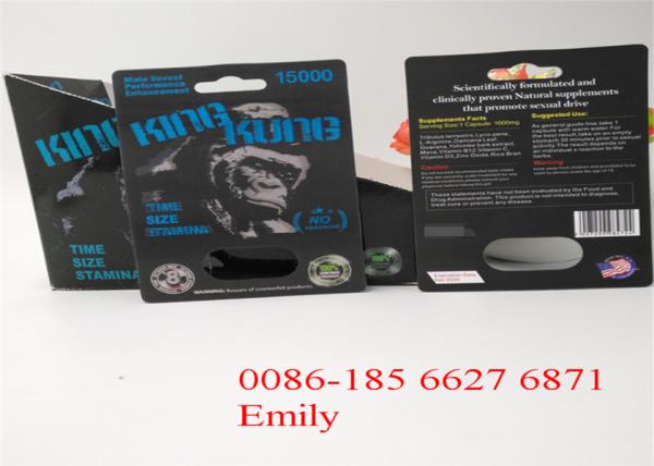 Paper Material Blister Card Packaging For All Nature FX9000 Penis Power Capsules