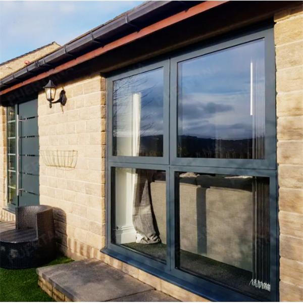 Thermal Break Double Glazing Top Hung Aluminum Windows With 304 Stainless Steel Mesh