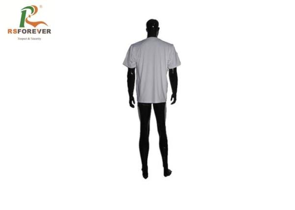 Silk Screen Mens White Custom Printed T Shirts Short Sleeve Cotton Fashion Style
