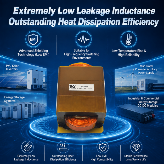 Energy Storage 1500W PSFB EE65 Transformer 400V to 48V Low Leakage
