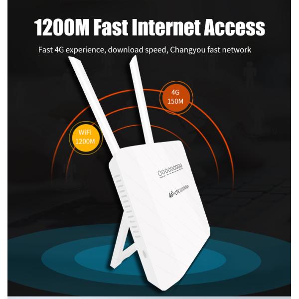 Сила DC 1200Mbps маршрутизатора 4g Lte 12V Cat6 Wifi с портом Rj45