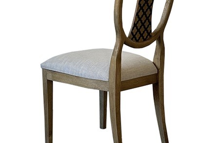 Oval Pierced Back Upholstered Dining Chair CYC-057