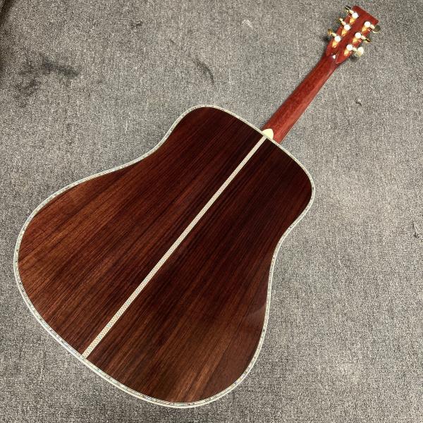 Custom M Style Solid Cedar Top D45caa Dreadnought Acoustic Guitar with Solid Rosewood Back Side, customized logo on headstock