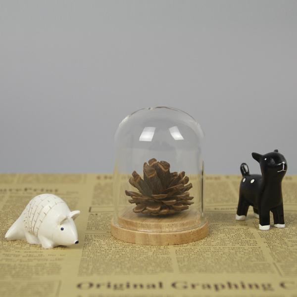 Handmade Borosilicate D3.94xH6.3 Inch Glass Cloche Dome