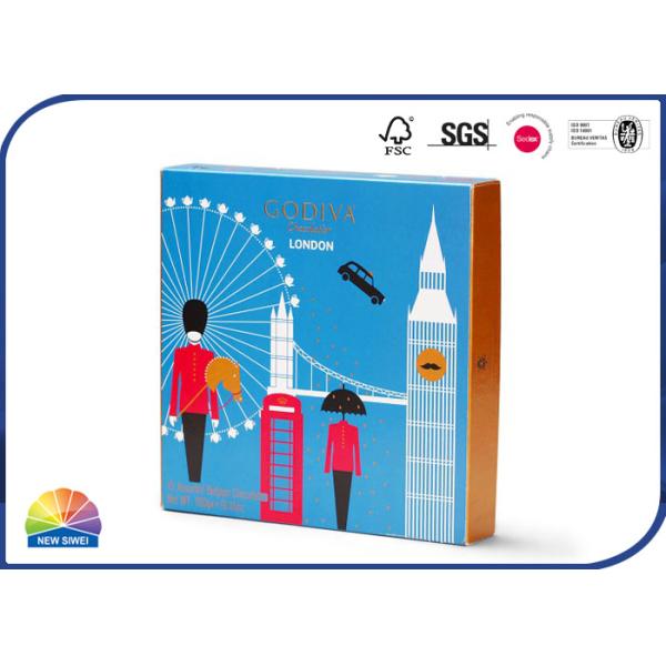 Chocolate Paper Gift Boxes With Lid Gift Packing Box With Sleeve