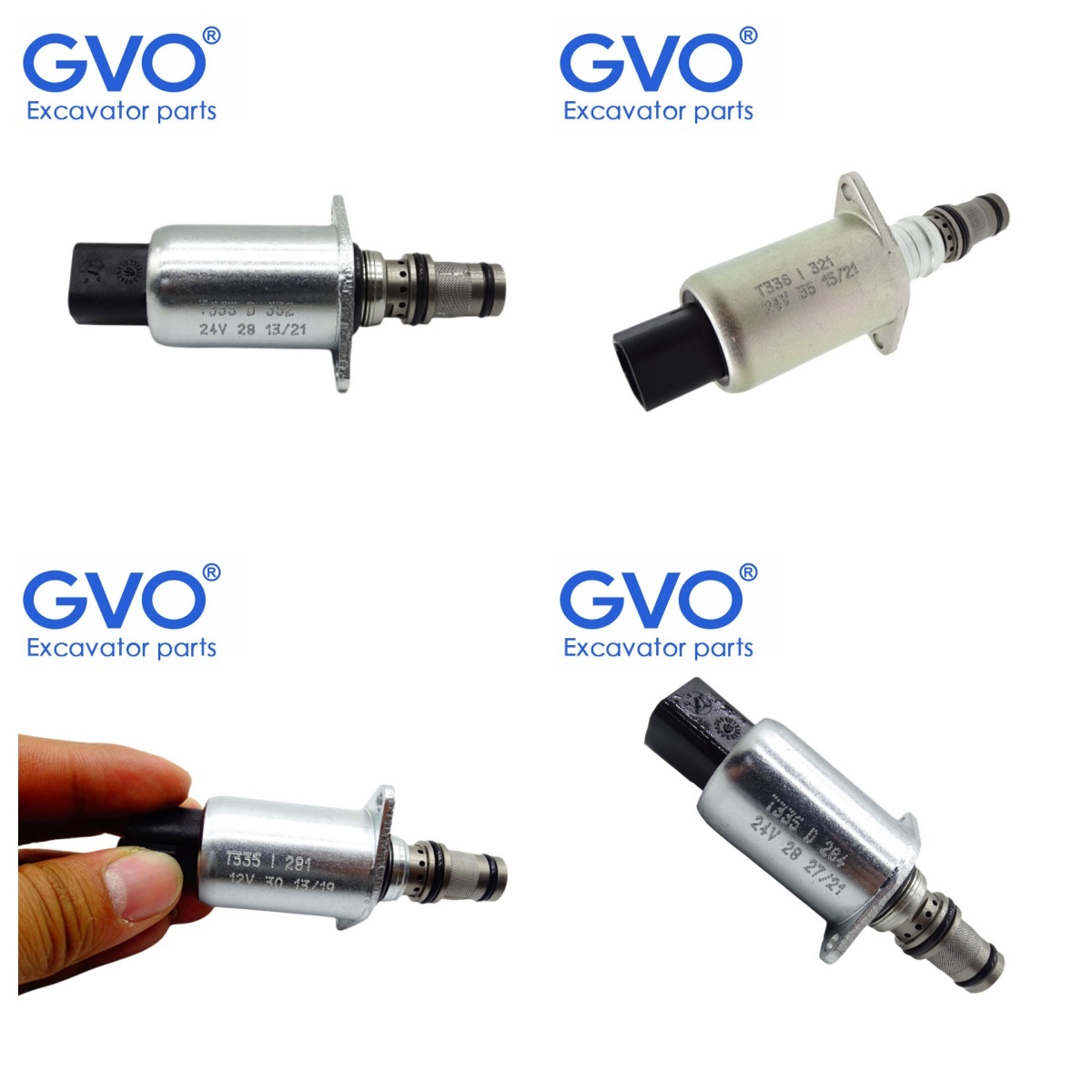 5019094 580037013 SV98-T39S SV98-T3917S Construction Machinery Part Hydraulic Pump Solenoid Valve Round Plug for Backhoe Loaders