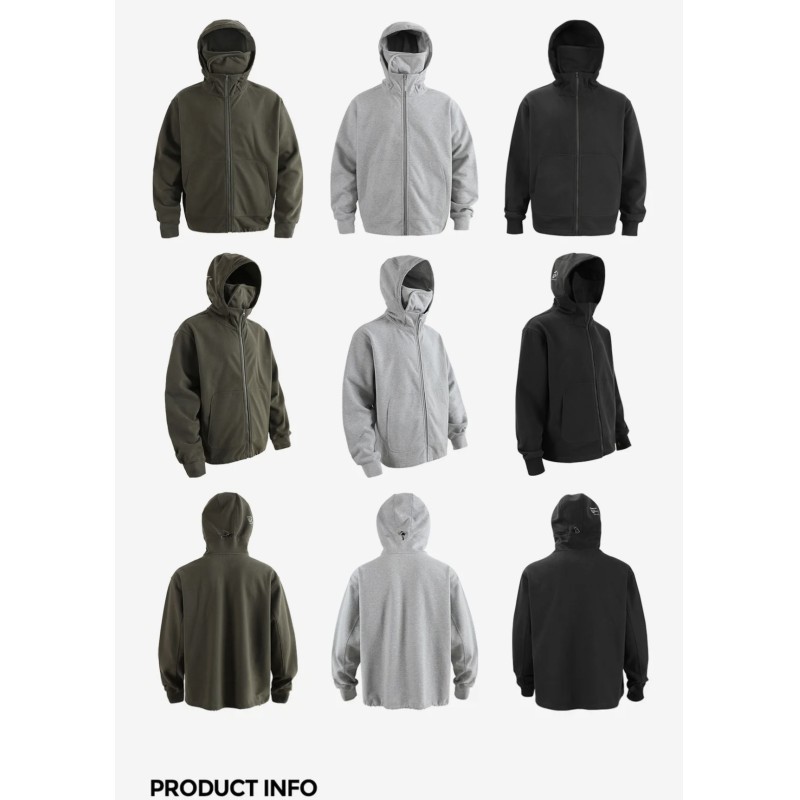 Factory Balaklava Hoodie Mask Double Layer Thick High Quality Breathable Windproof Oversized Winter Customized Logo Hoodie