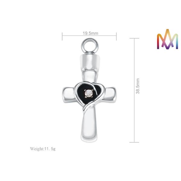 урна 19.5x38.5MM Rustproof перекрестная выгравировала шармы ожерелья