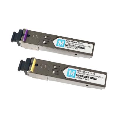 Network 155M BIDI 100km WDM SC Connector DDM Simplex Optical Module Transceiver SFP Module with Wavelength 1490nm/1550nm