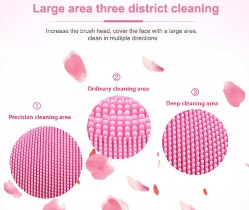 Sonic Silicone Facial Cleansing Brush USB Rechargeable Electric Silicone Face Brush Deep Cleansing Beauty Facial Brush