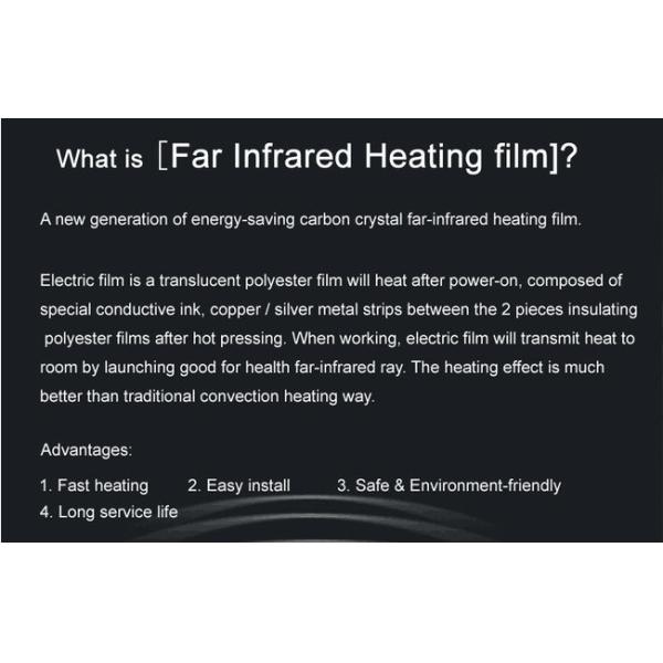 Fast Heating Infrared Carbon Heater Film For Snow Melting And Heat Preservation