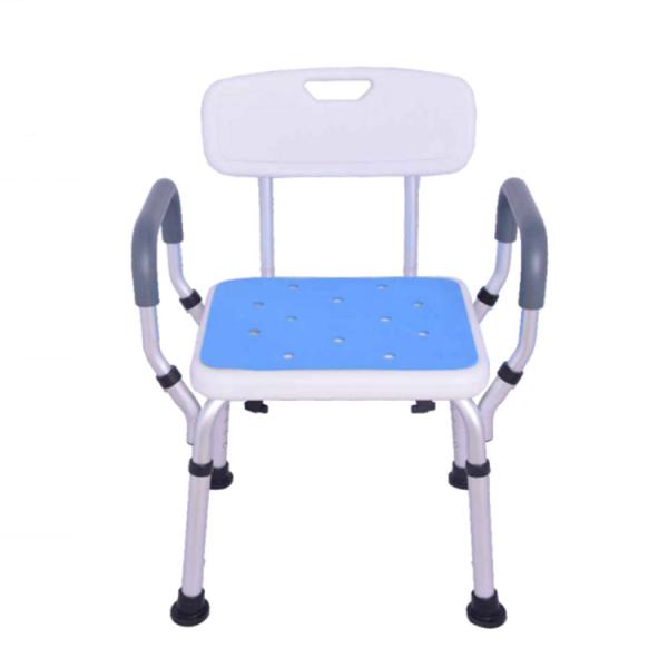 Anti Slip Safest Shower Chair Brushed Aluminum Shower Bench