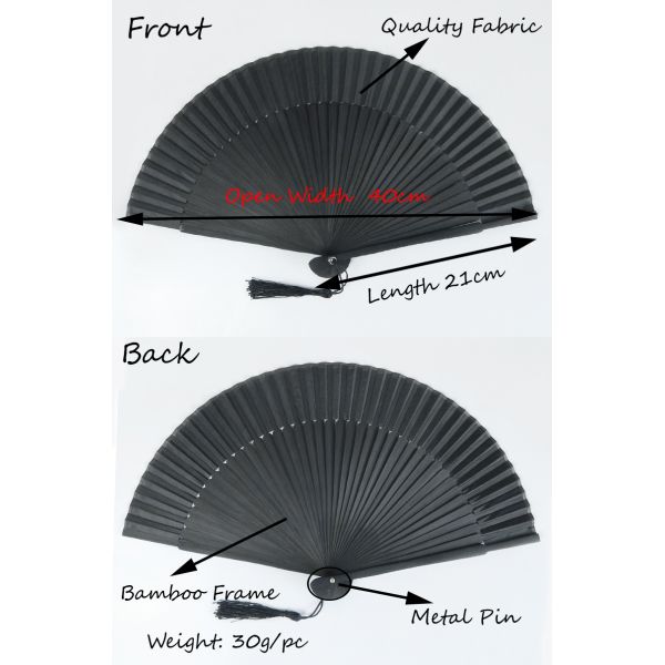 High Quality Portable Silk Folding Hand Fan Bamboo Fans for Wedding Decoration