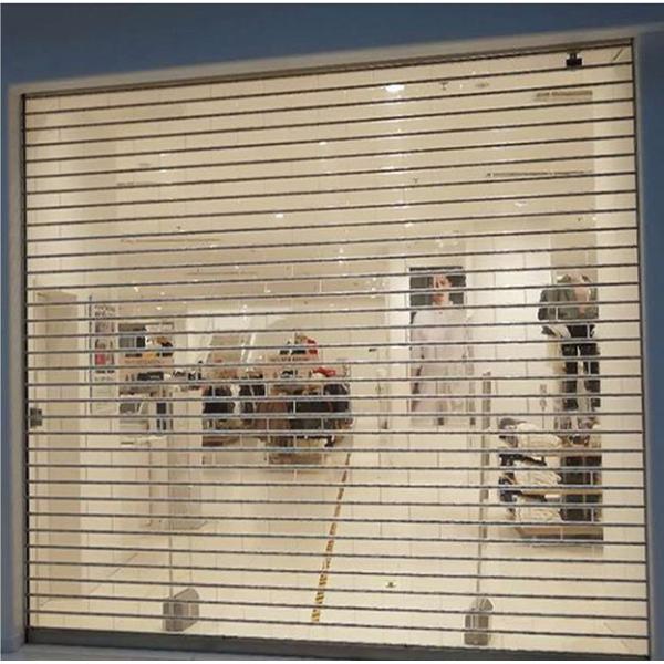 180W Polycarbonate Roller Shutter Door Transparent Automatic Clear Crystal