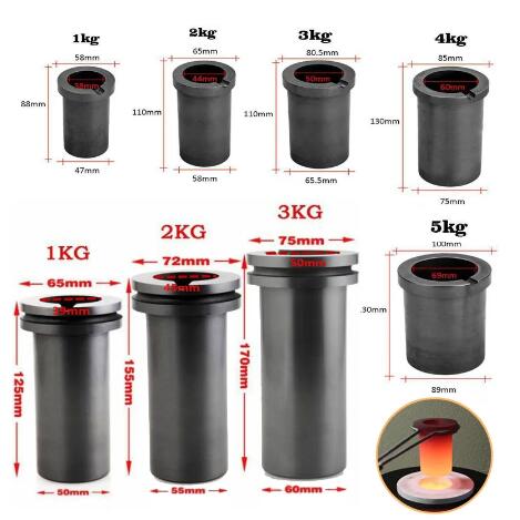 Double Ring Graphite Crucible 1kg 2kg Carbon Graphite Products