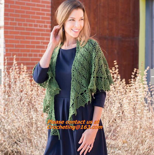Lady's Crochet Knitted Shawl,Hand Knitted Shawl ,Women Poncho, Free Knitting Crochet Woman