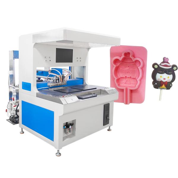 Automatic 4 Colors Dual-station Visual Chocolate Piping Machine for Decorating Cake Macaron