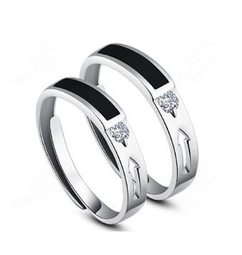Korean version of the opening couple rings sterling silver jewelry