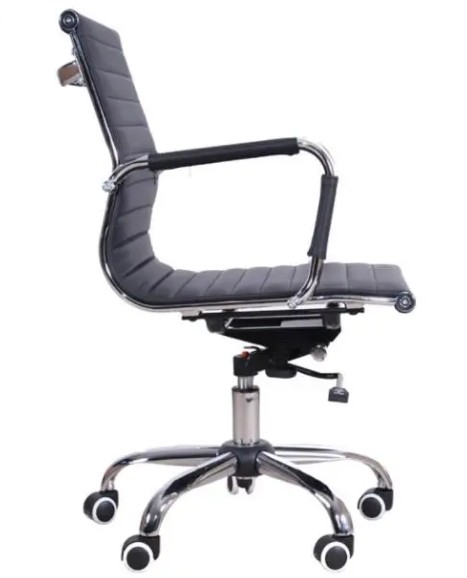 711  Modern Pu Back Adjustable Swivel Office Chair With Armrest