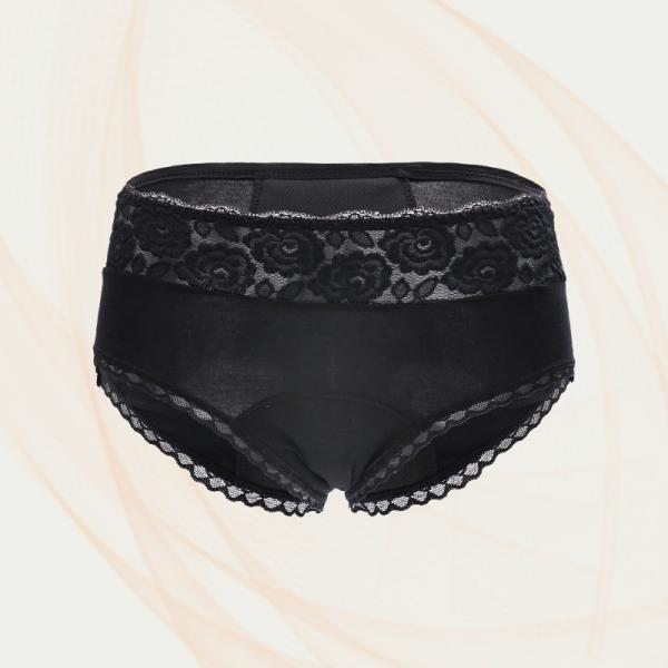 Fashion lace design Menstrual Panties Plus Size Women Soft Anti-bacterial Period Panties 4 layer period panties