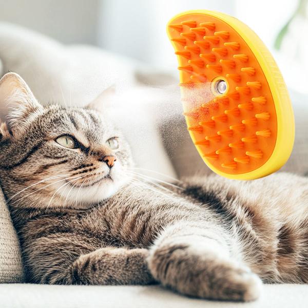 Multifunctional Rechargeable Pet Hair Brush Misty Cat Spray Brush Self Cleaning