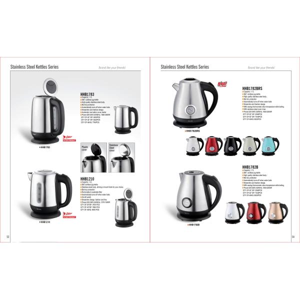 Stainless Steel Electric Kettle for Hotel Portable Water Kettle 1.6-2.0L Capacity