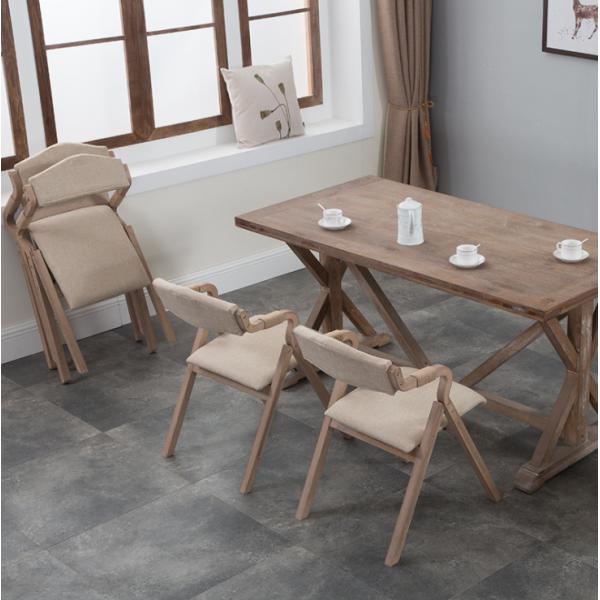Sillas de comedor de madera plegable nórdica duradera y elegante en ceniza noreste con límite de peso de 150K