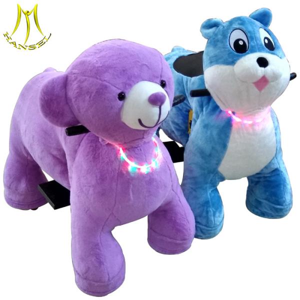 Hansel entertainment animal children ride and happy rides on animal with photo frame plush animal scooter