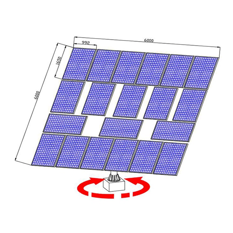 5kw Wind Withstand Solar Tracking System Solar Panel Dual Axis Tracking System