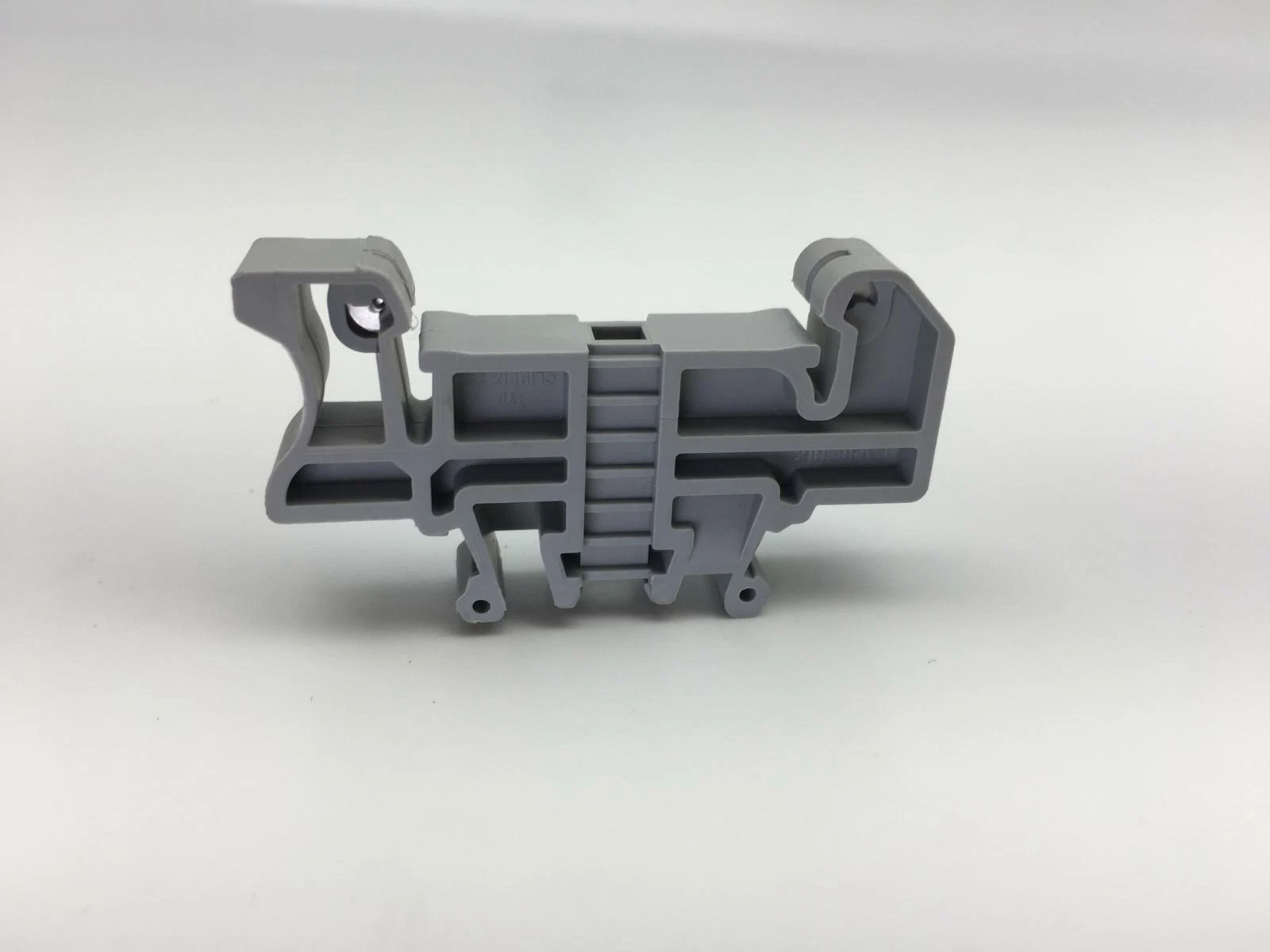 Phoenix Contact Quick Mounting DIN Rail End Bracket with Marking Option in Gray (RAL 7042)