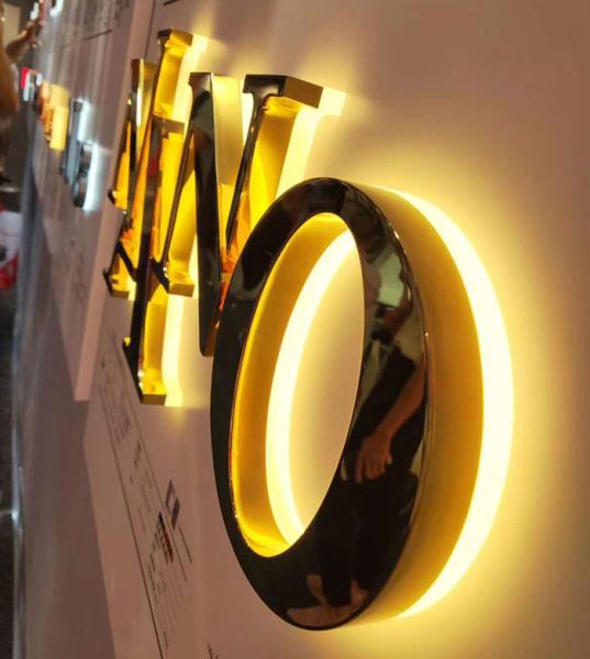 Customized Illuminated outdoor Light Led Letter  wall Sign 3d Acrylic Light Up Custom Logo 3d led backlit letter sign