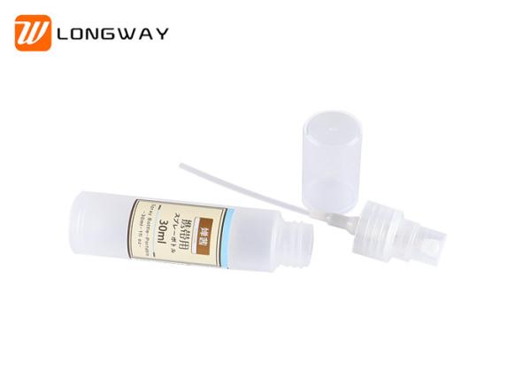 Round Transparent Plastic Cosmetic Bottles 100ml With Lotion Pump Eco Friendly